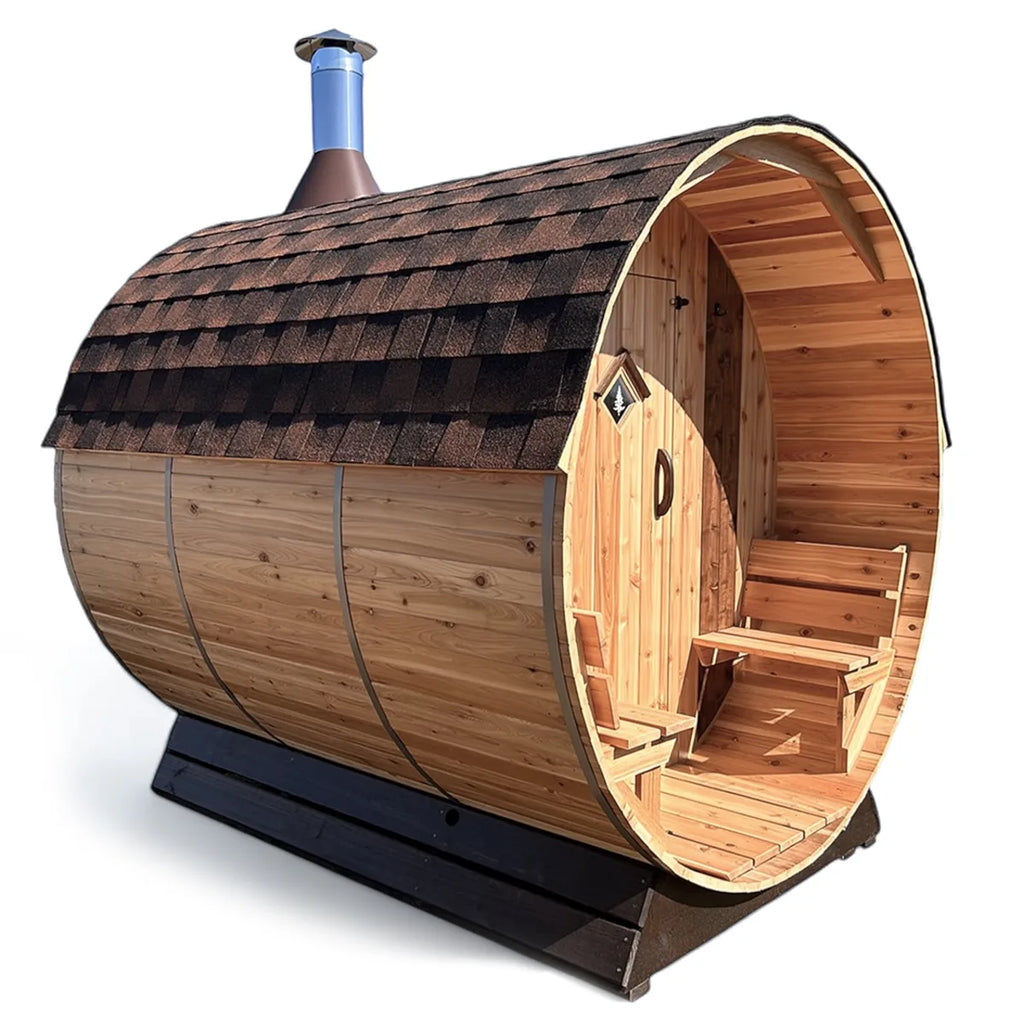 8 Person Cedar Barrel Sauna  | 7′ x 6′