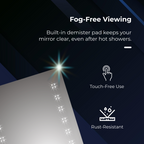 Celeste Infrared Sensor LED Illuminated Bathroom Mirror with Demister - 500mm x 700mm
