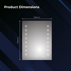 Celeste Infrared Sensor LED Illuminated Bathroom Mirror with Demister - 500mm x 700mm