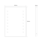 Celeste Infrared Sensor LED Illuminated Bathroom Mirror with Demister - 500mm x 700mm