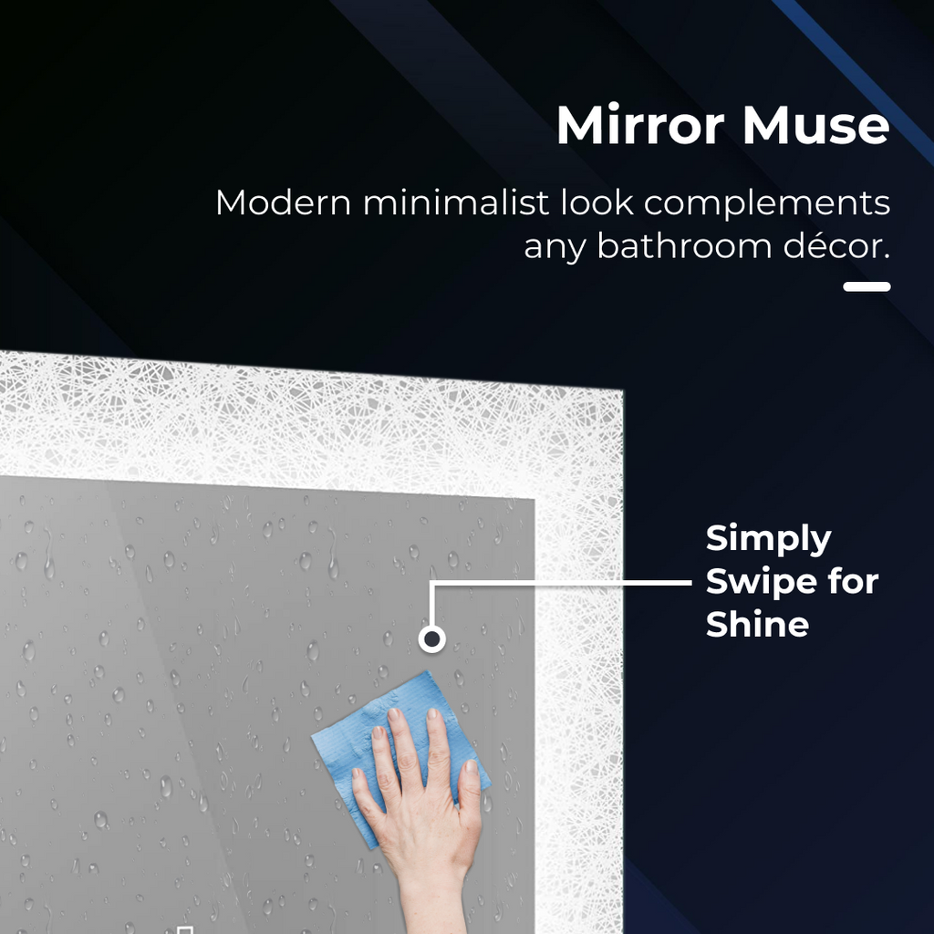 Vellin Light Sensor illuminated LED Mirror with Demister