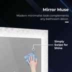 Vellin Light Sensor illuminated LED Mirror with Demister