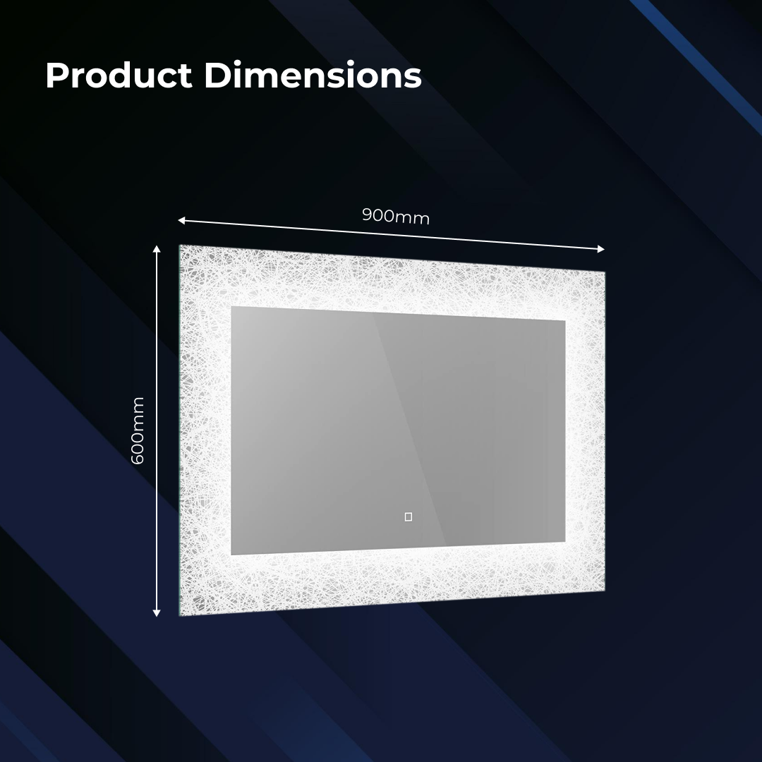 Vellin Light Sensor illuminated LED Mirror with Demister