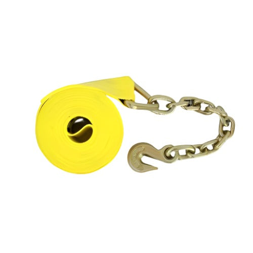 4" X 30' STRAPWITH RATCHET AND CHAIN END. WLL 5,400LBS