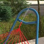 10.3' Adjustable Steel Hammock Stand, Portable Weather-Resistant Frame, 550lbs Capacity, Blue