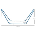 10.3' Adjustable Steel Hammock Stand, Portable Weather-Resistant Frame, 550lbs Capacity, Blue