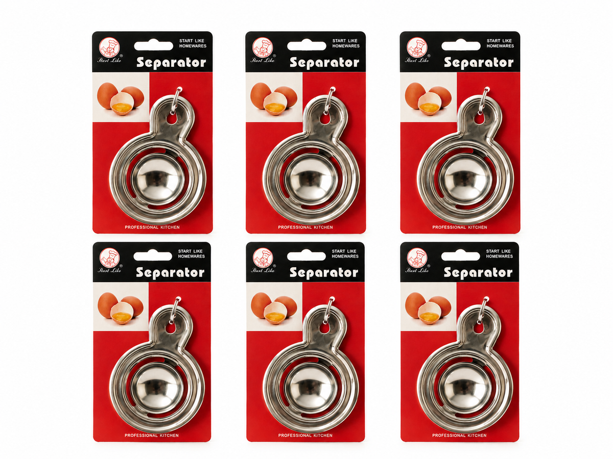 6PCS Stainless Steel Egg Yolk Separator Egg White Filter Kitchen Baking Tool Food Grade