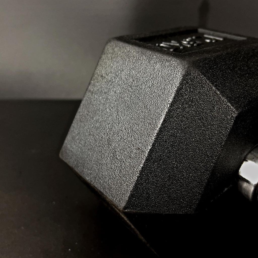 25kg Muscle Motion Rubber Hex Dumbbells (Sold Individually)