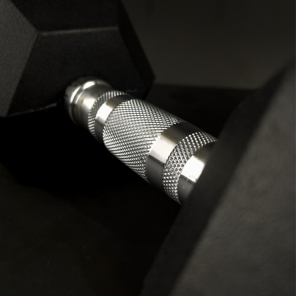 25kg Muscle Motion Rubber Hex Dumbbells (Sold Individually)