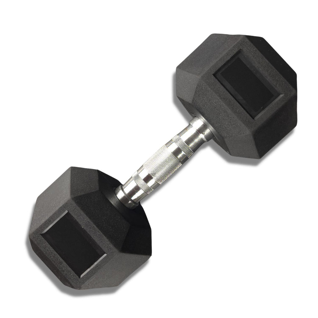 25kg Muscle Motion Rubber Hex Dumbbells (Sold Individually)