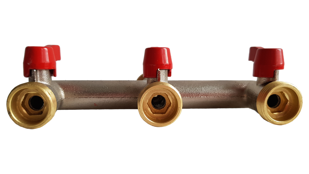 Three Way Tap Splitter Brass 3/4" BSP