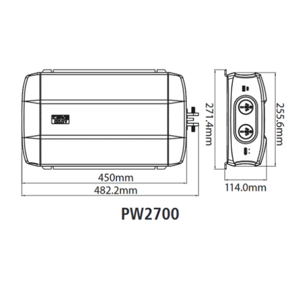Projecta PW2700 12V 2700W Pro-Wave Pure Sine Wave Inverter