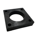 SQUARE BLACK PLASTIC FLANGE BEARING