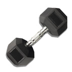 27.5kg Muscle Motion Rubber Hex Dumbbells (Sold Individually)