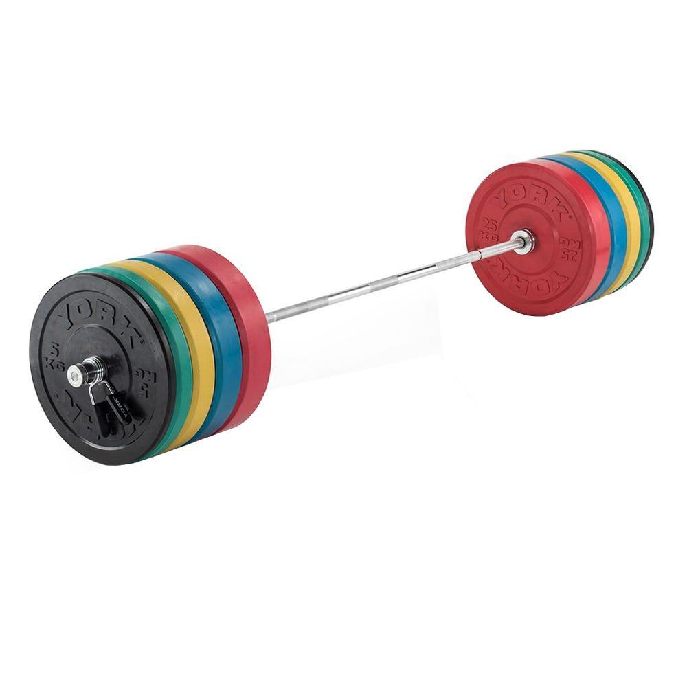 York Coloured Olympic Rubber Bumper Plates (Up to 25kg)