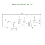 Yale Lockmaster 45mm Gearbox (with Spacing Plate) - Dual