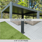 Villa Pergola - Motorized Louver w/ Edge Lighting