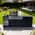 98-Inch Deluxe Stainless Steel Gas Outdoor Kitchen Grill