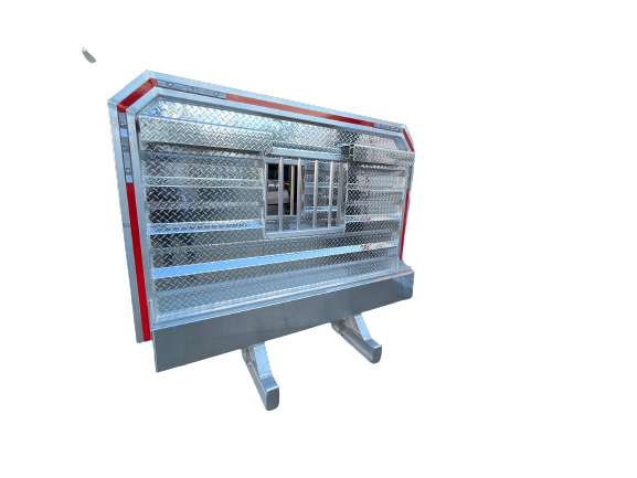 HEAD RACK WITH BAR WINDOW, CHAIN HANGERS AND TRAY