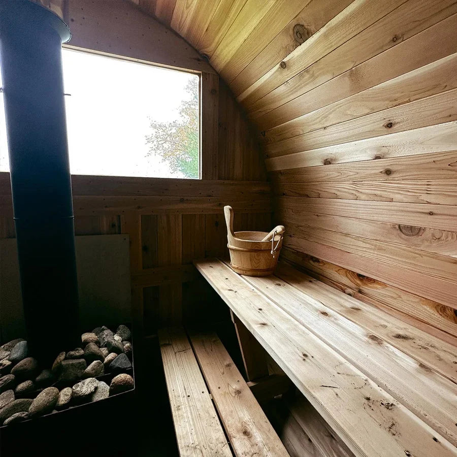 10 Person Cedar Barrel Sauna  | 7′ x 8'