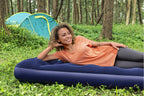 Single Flocked Airbed with Built-In Pillow
