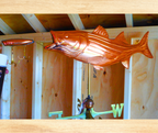 BASS WITH LURE WEATHERVANE