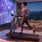 DeerRun Apex Flow 1 Foldable 15% Auto Incline Treadmill for Steady Home Running