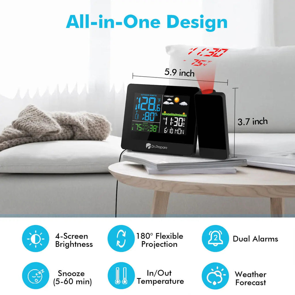 Dr. Prepare Projection Alarm Clock 003 DPWS-OUT003-US