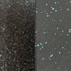 Commercial Premium Rubber Gym Flooring -  Black/Blue Flecks 1m x 1m x 15mm