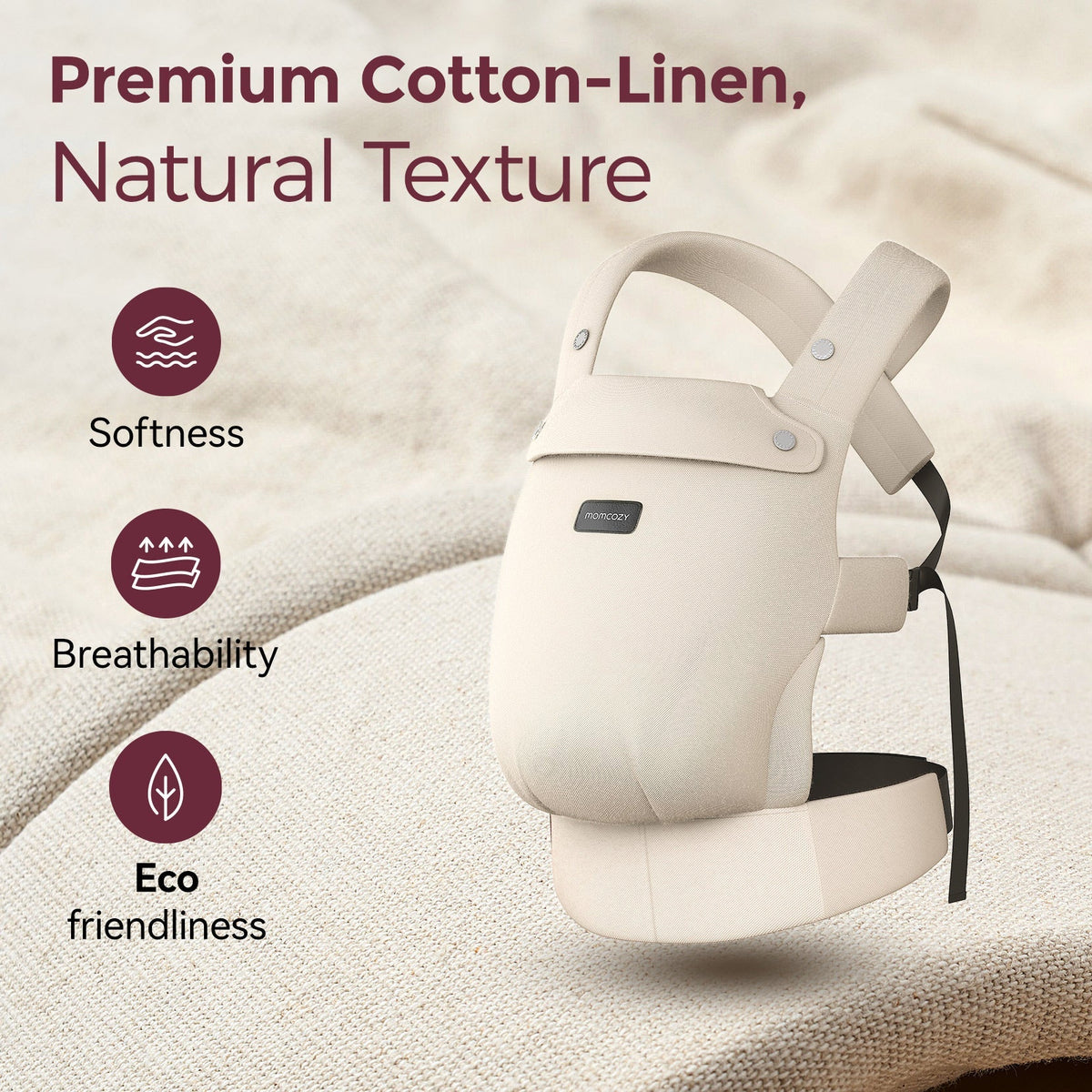 GentleTouch Cotton-Linen Ergonomic Baby Carrier