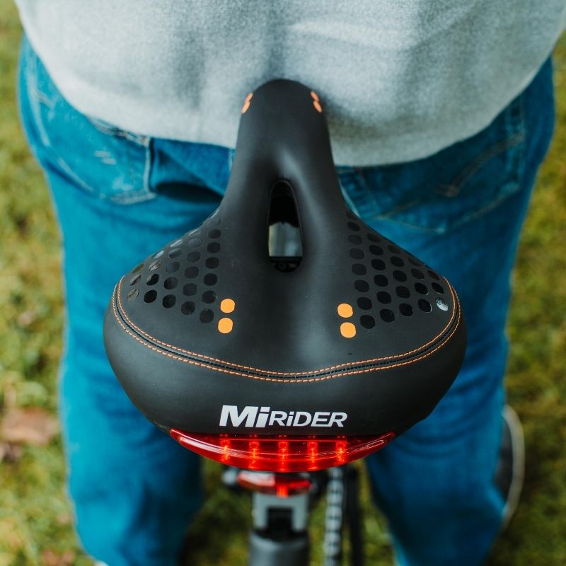 MiRIDER One Comfort Gel Saddle with Rear Light