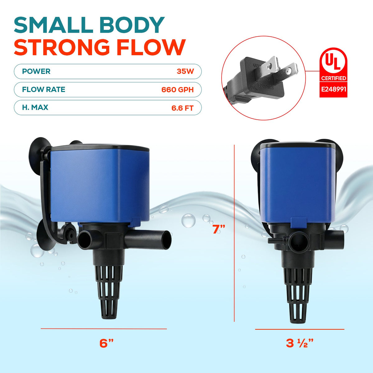 Aqua Dream Aquarium Undergravel Filter Water Pump Oxygen 475 GPH