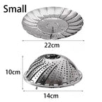 Stainless Steel Steamer Basket Folding Multi-Function Steam Tray Plate Vegetable