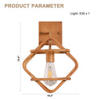 1 - Light Wood Grain Farmhouse Wall Sconces, Rustic Wall Light for Bedroom Hallway