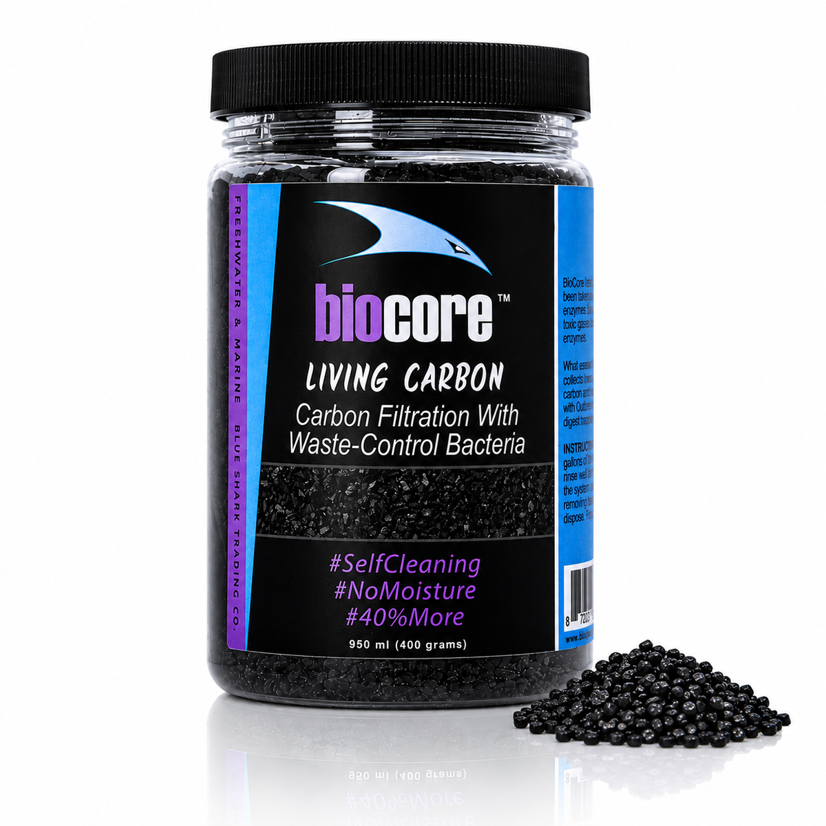 BioCore Living Carbon 400g for Freshwater & Marine Aquariums