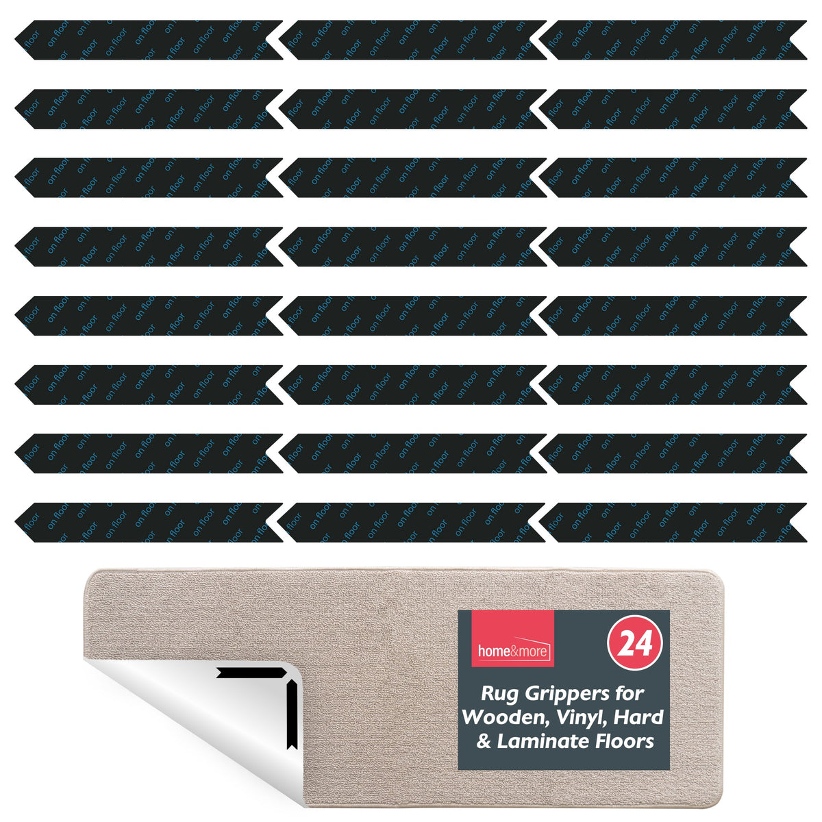 Rug Gripper Non Slip | Carpet & Floor Mat Stopper | 12 Pack