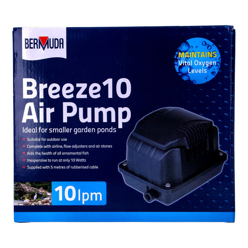 Bermuda Breeze Pond Air Pump 10-40L, Quiet & Efficient