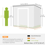ResiHaven 8' x 4' Resin Storage Shed for All Seasons, Light Grey