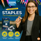 SOL 5000 Bulk Supply 26/6 Staples – Durable Steel Anti-Jam and Multipurpose Design, Compatible with Standard Staplers, Use for Office, Home and School Paper Binding