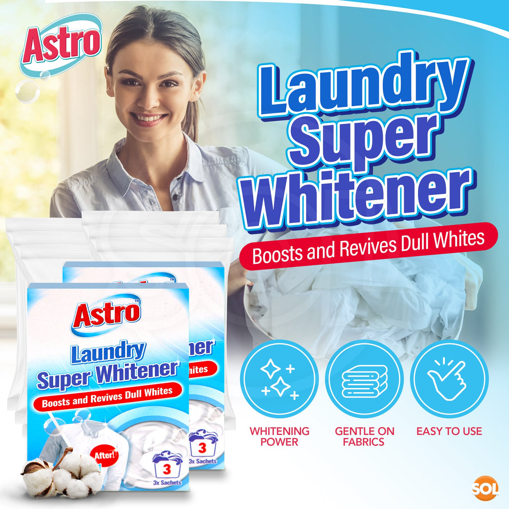 Laundry Whitener Powder for Whites | Oxi-Powered Stain Remover | 6 Pack
