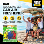 Woodland Leaf Car Air Fresheners | Vanilla Berry New Car Smell | 6 Pack