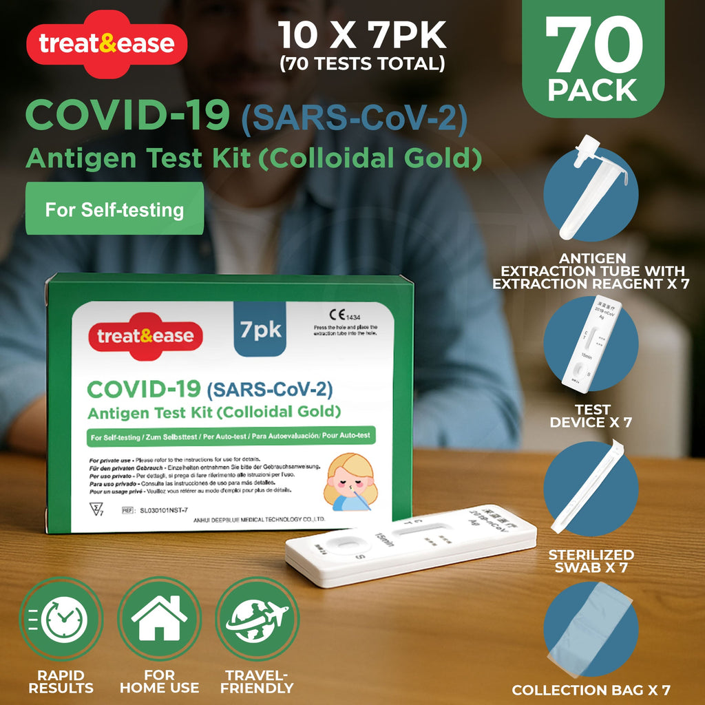 COVID-19 Antigen Test Kit Nasal | Self-Testing Rapid Lateral Flow | 70 Pack