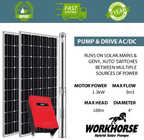 Workhorse Series | 3000 L/H | Max Head 168m | Hybrid Solar | 1.3kW Submersible Pump 4SP 2-28