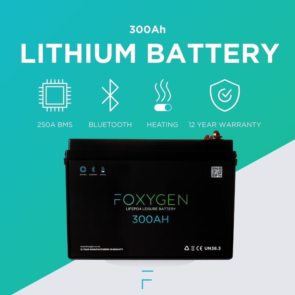 Foxygen 12V 300Ah LiFePO4 Lithium Leisure Battery with Bluetooth & Heating