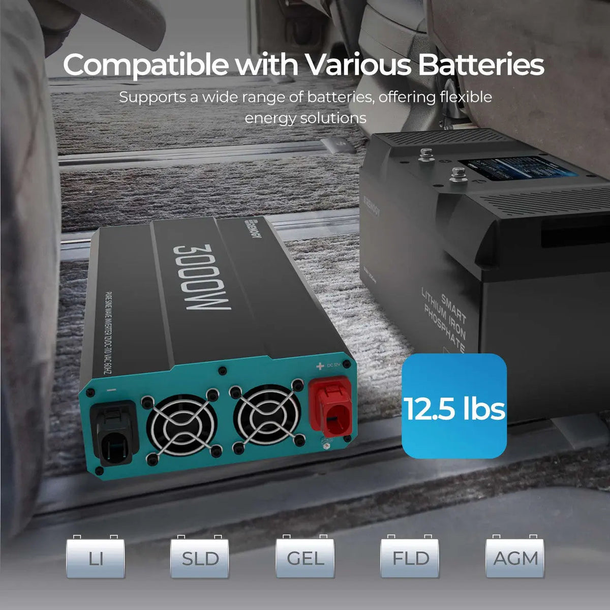 3000W/2000W/1000W/700W 12V Pure Sine Wave Inverter