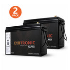 Twin Pack Exotronic 12V 300Ah Alpha IP67 Smart Bluetooth Lithium Battery