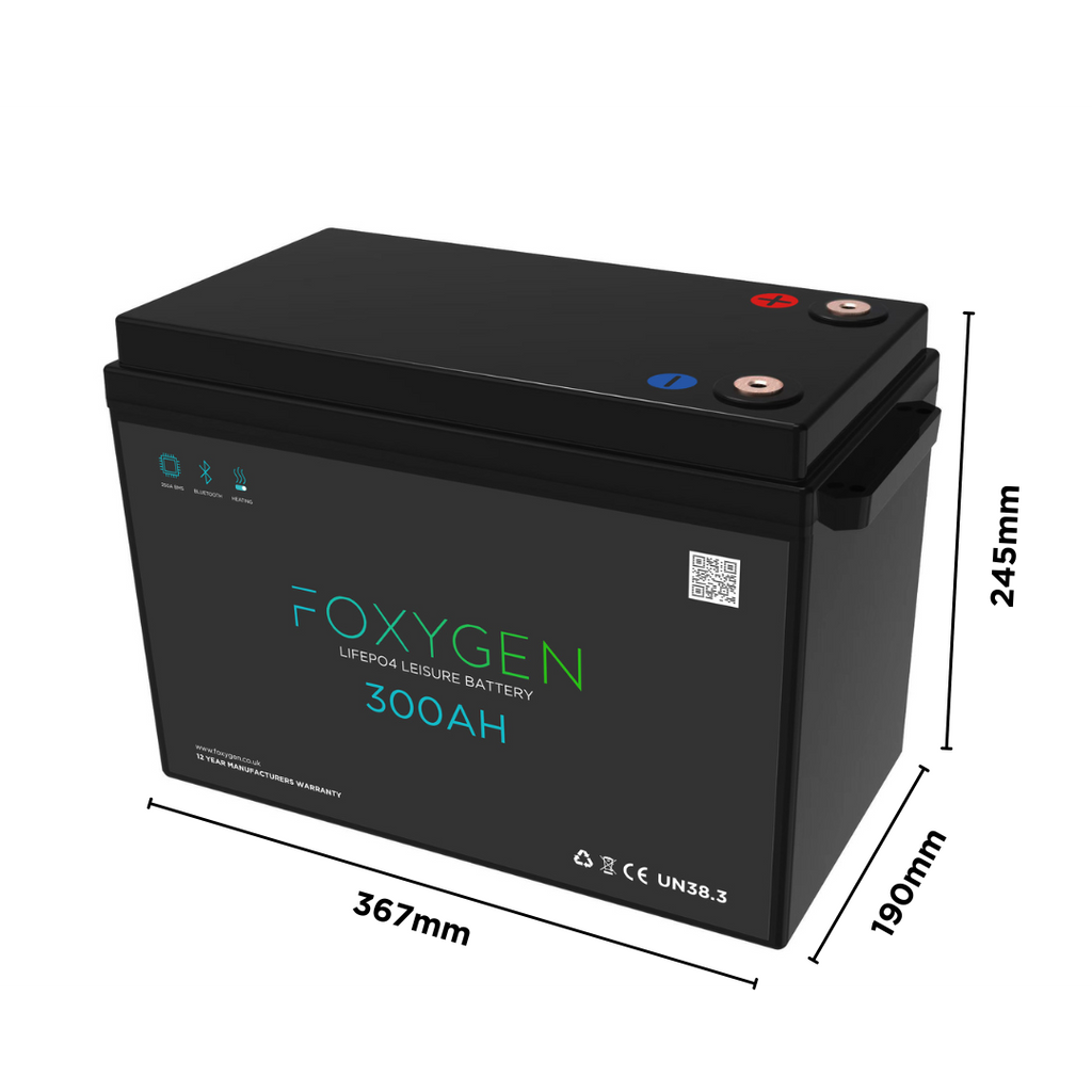 Foxygen 12V 300Ah LiFePO4 Lithium Leisure Battery with Bluetooth & Heating