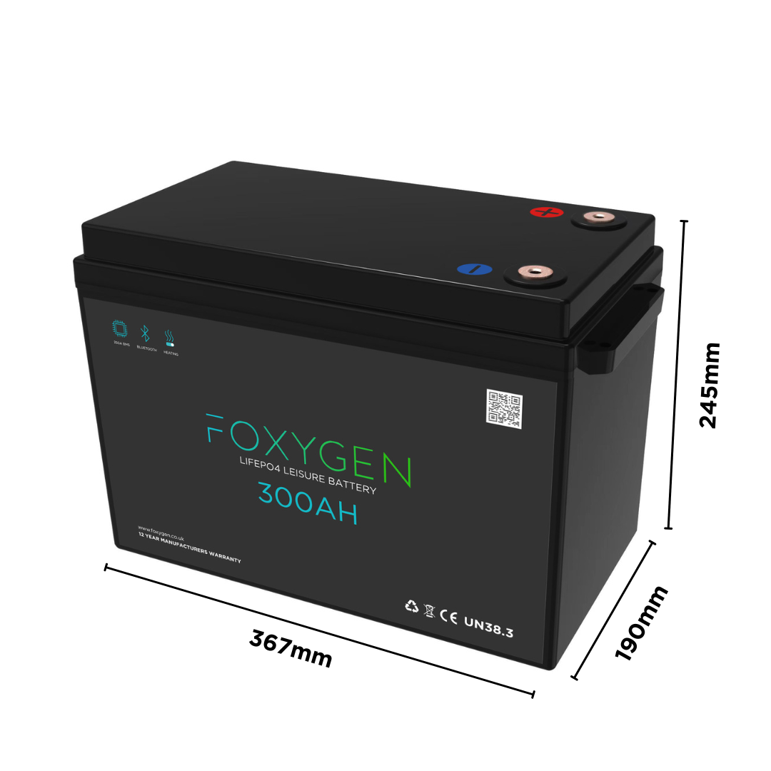 Foxygen 12V 300Ah LiFePO4 Lithium Leisure Battery with Bluetooth & Heating