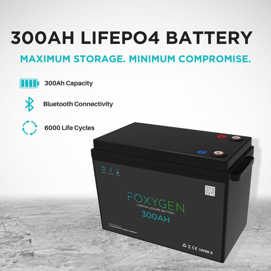 Foxygen 12V 300Ah LiFePO4 Lithium Leisure Battery with Bluetooth & Heating