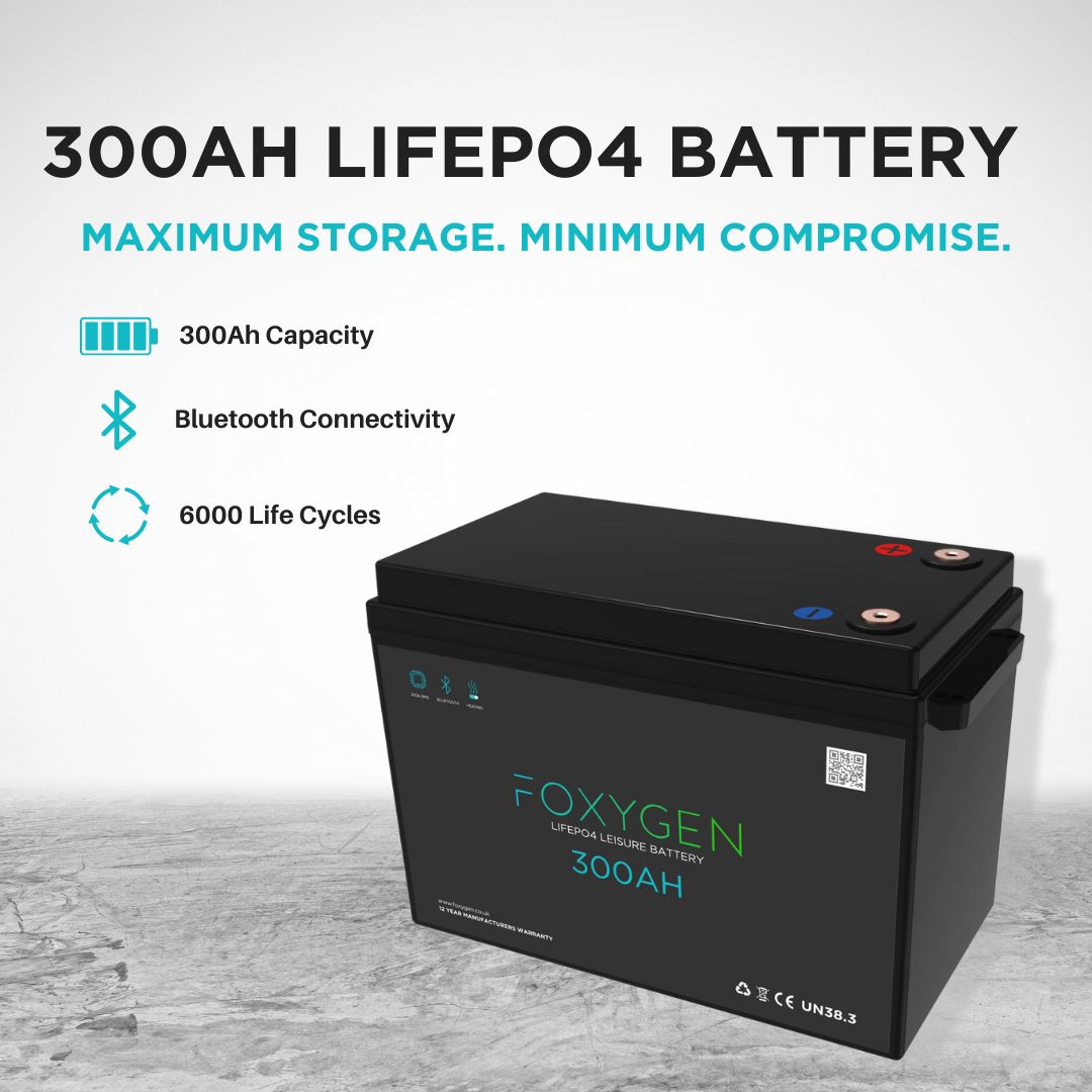 Foxygen 12V 300Ah LiFePO4 Lithium Leisure Battery with Bluetooth & Heating